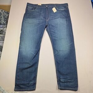 Levi's 502 Taper Jeans Regular Fit Stretch Medium Wash Blue Mens 48x34 NEW